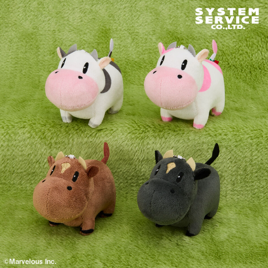 ちょこ　ペルーピンバッチ、牛ピンバッチ、ぬいぐるみ3点セット 2025/10/15入荷】牧場物語 ボールチェーン付きウシさんなかよし